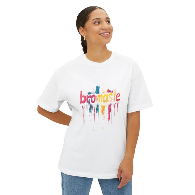 Bubble Gum Painted Logo Design - Oversized Boxy Tee