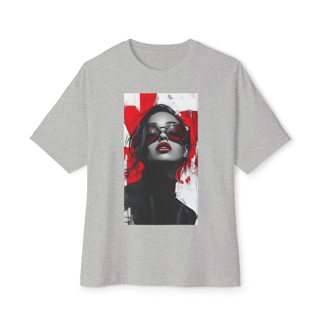 Red Lipstick Oversized Boxy Tee - Unisex