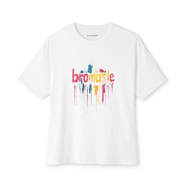 Bubble Gum Painted Logo Design - Oversized Boxy Tee