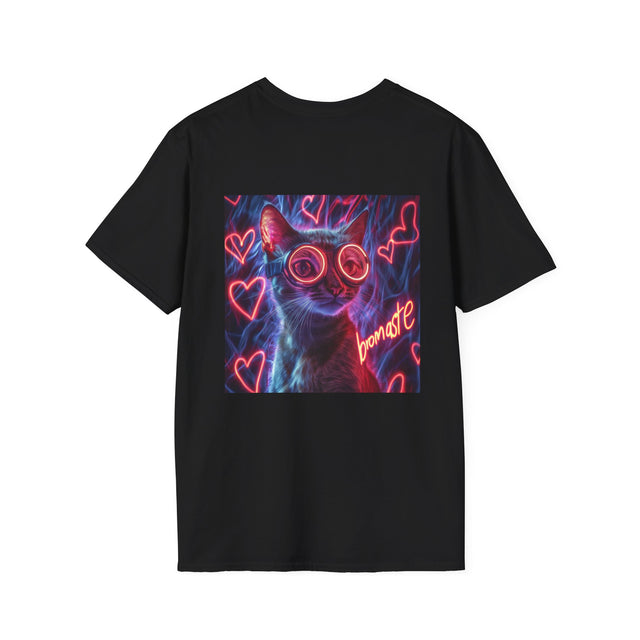 Cat Neon Hearts T-Shirt