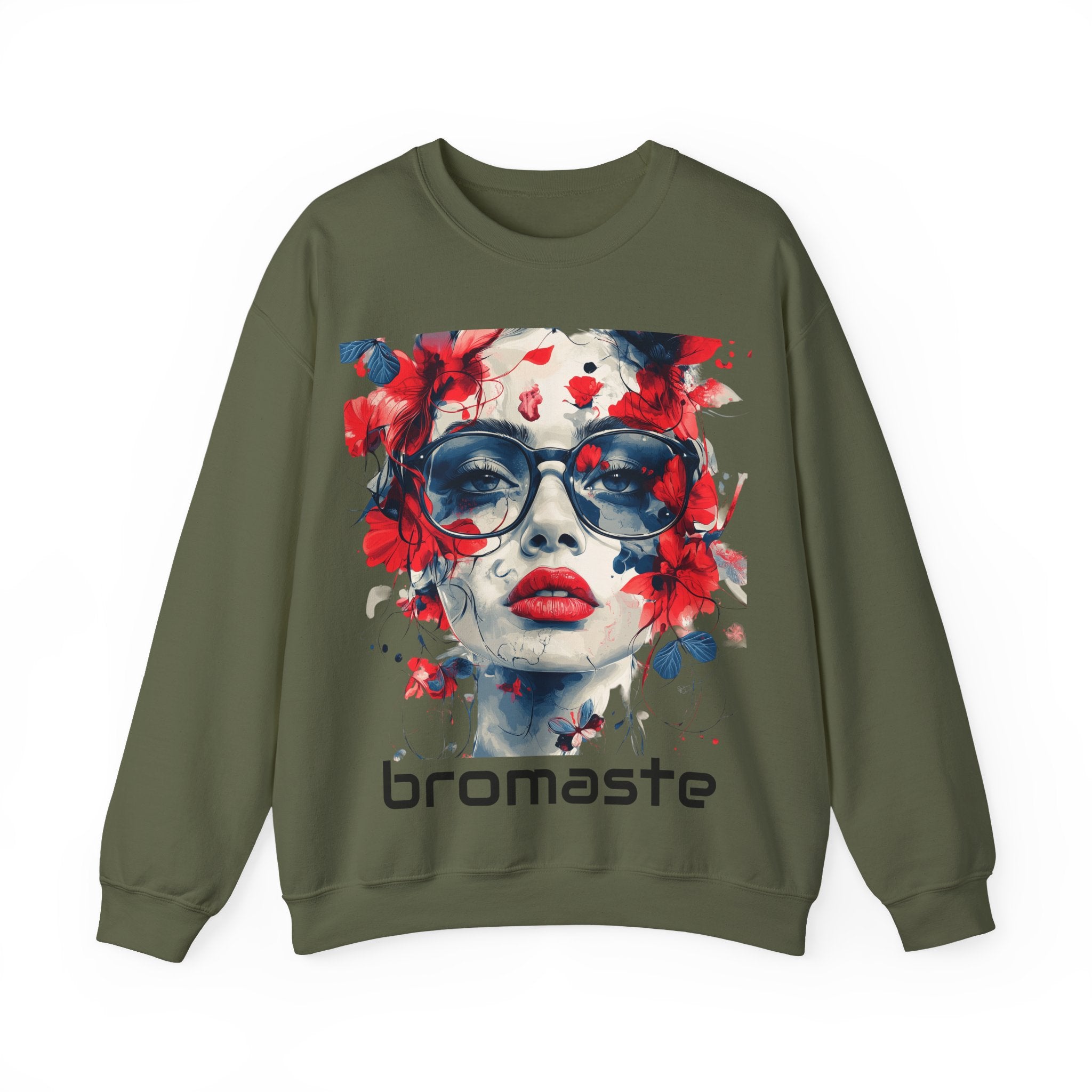 【GRAVER】22FW★ Flower Board Smile Sweatshirt UNISEX] Flower board embroidery smile sweatshirt - GRAVER