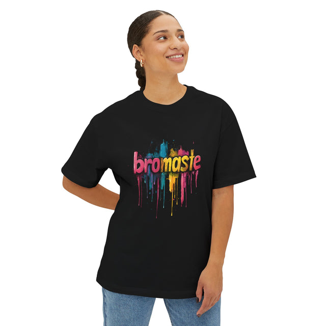 Bubble Gum Painted Logo Design - Oversized Boxy Tee
