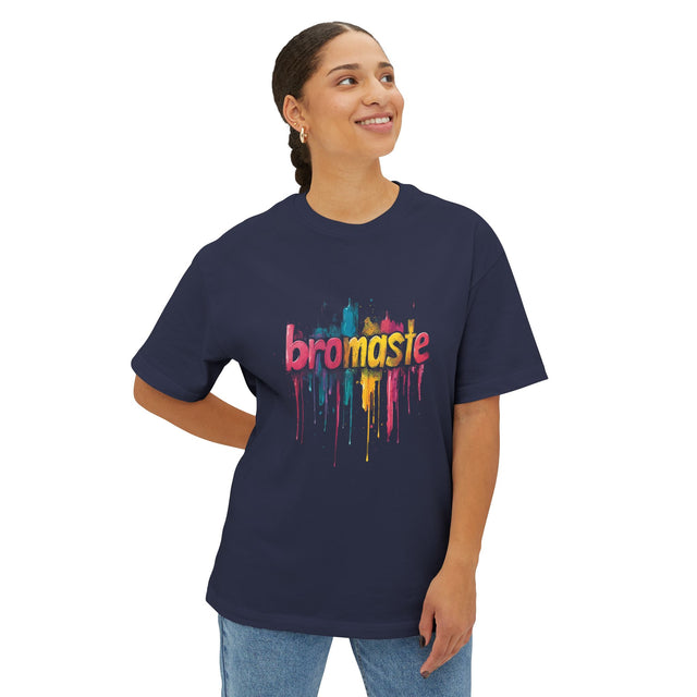 Bubble Gum Painted Logo Design - Oversized Boxy Tee